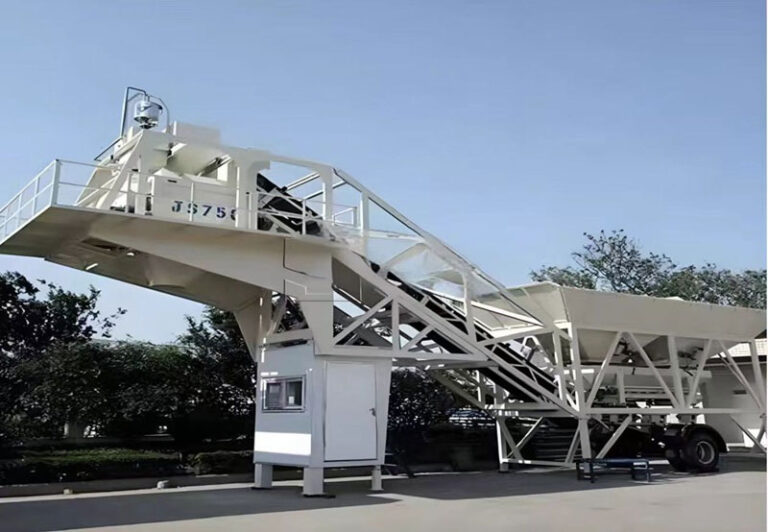 Mobile concrete mixing plant4